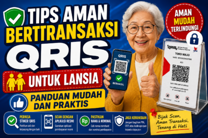 ilustrasi gambar tips aman bertransaksi untuk orang tua
