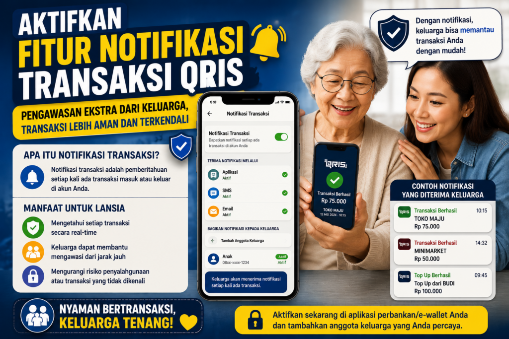 ilustrasi gambar yang menjelaskan fitur notifikasi transaksi qris 