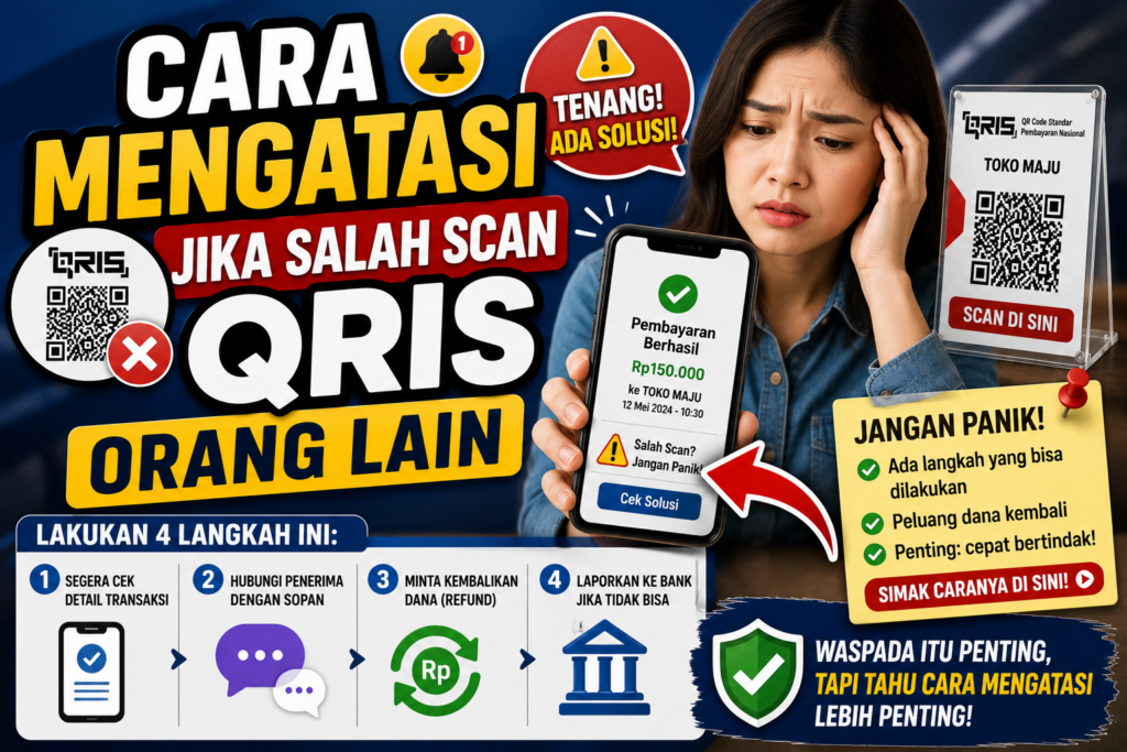 ilustrasi gambar cara mengatasi jika salah scan qris